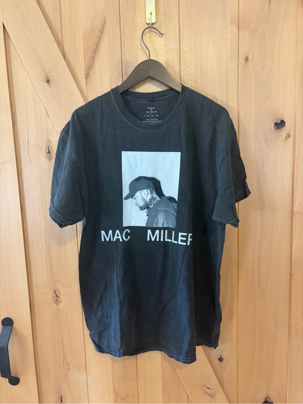 Mac Miller Graphic Shirt Mens Large Black Photo Album Cover Music Hip Hop NWOT